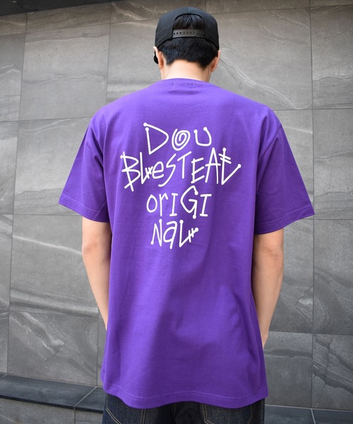 DOUBLE STEAL（ダブルスティール）の「Tagging Original LOGO ヘビーウェイト Tシャツ（Tシャツ/カットソー・メンズ・ホワイト×グリーン/ブラック×ホワイト/パープル/ホワイト×ブラック/ブラック×グリーン・XX-LARGE/X-LARGE/LARGE/MEDIUM）」の5枚目の写真