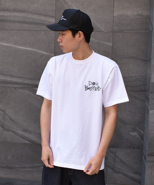 DOUBLE STEAL（ダブルスティール）の「Tagging Original LOGO ヘビーウェイト Tシャツ（Tシャツ/カットソー・メンズ・ホワイト×グリーン/ブラック×ホワイト/パープル/ホワイト×ブラック/ブラック×グリーン・XX-LARGE/X-LARGE/LARGE/MEDIUM）」の13枚目の写真