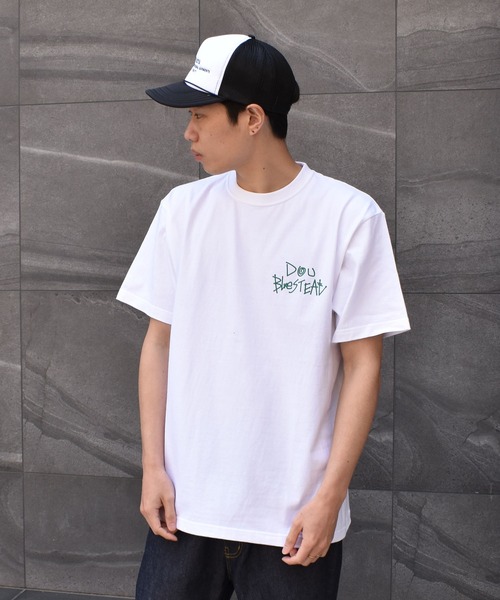 DOUBLE STEAL（ダブルスティール）の「Tagging Original LOGO ヘビーウェイト Tシャツ（Tシャツ/カットソー・メンズ・ホワイト×グリーン/ブラック×ホワイト/パープル/ホワイト×ブラック/ブラック×グリーン・XX-LARGE/X-LARGE/LARGE/MEDIUM）」の18枚目の写真