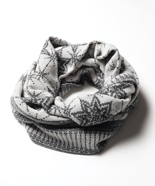 bedsidedrama(ベットサイドドラマ)の「2021秋冬 North Landic Snood(ネックウォーマー/スヌード・レディース・ライトグレー/ブラック・1)」の4枚目の写真