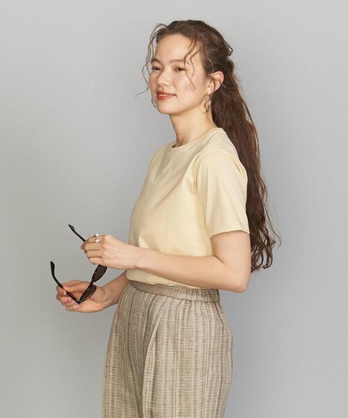 BEAUTY&YOUTH UNITED ARROWS（ビューティーアンドユースユナイテッドアローズ）の「BY コットンクルーネックTシャツ（Tシャツ/カットソー・レディース・ホワイト/ブラック/クリーム・SMALL/MEDIUM）」の3枚目の写真