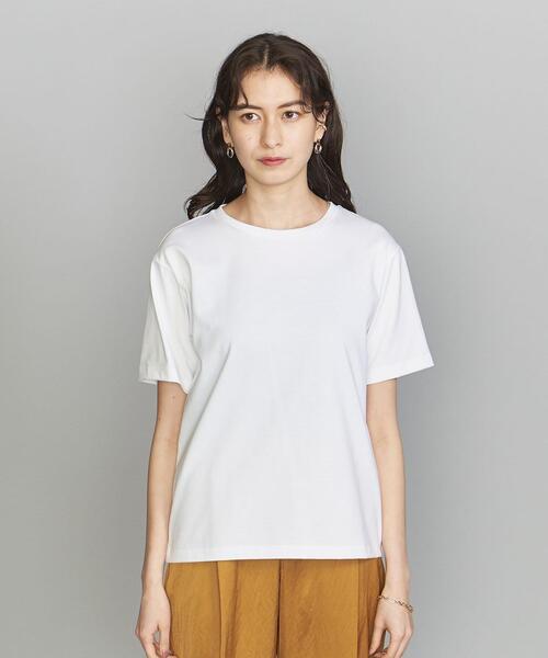 BEAUTY&YOUTH UNITED ARROWS（ビューティーアンドユースユナイテッドアローズ）の「BY コットンクルーネックTシャツ（Tシャツ/カットソー・レディース・ホワイト/ブラック/クリーム・SMALL/MEDIUM）」の18枚目の写真