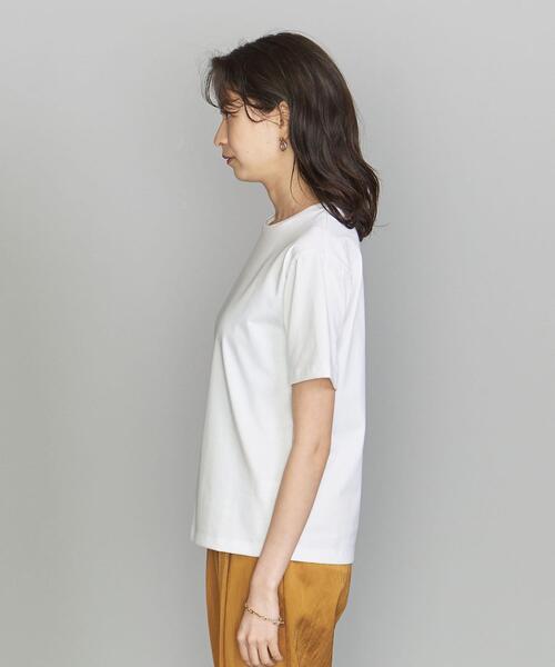 BEAUTY&YOUTH UNITED ARROWS（ビューティーアンドユースユナイテッドアローズ）の「BY コットンクルーネックTシャツ（Tシャツ/カットソー・レディース・ホワイト/ブラック/クリーム・SMALL/MEDIUM）」の4枚目の写真