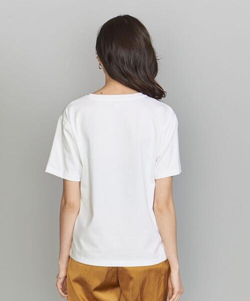 BEAUTY&YOUTH UNITED ARROWS（ビューティーアンドユースユナイテッドアローズ）の「BY コットンクルーネックTシャツ（Tシャツ/カットソー・レディース・ホワイト/ブラック/クリーム・SMALL/MEDIUM）」の9枚目の写真