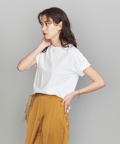 BEAUTY&YOUTH UNITED ARROWS（ビューティーアンドユースユナイテッドアローズ）の「BY コットンクルーネックTシャツ（Tシャツ/カットソー・レディース・ホワイト/ブラック/クリーム・SMALL/MEDIUM）」の7枚目の写真
