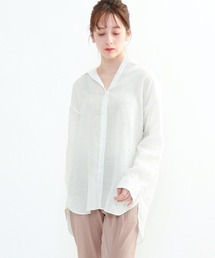 レディースのチュニック ホワイト 白色系 リネン 麻 ファッション通販 Zozotown