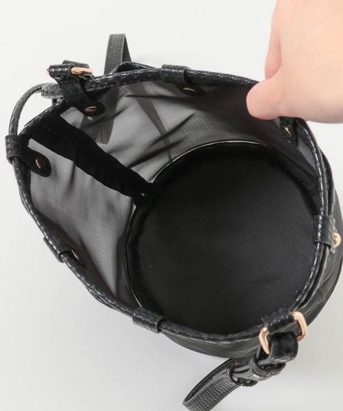 RODE SKO（ロデスコ）の「MARILU チュールバケツバッグ（ショルダーバッグ・レディース・アイボリー/ブラック/ブラウン・ONE）」の7枚目の写真