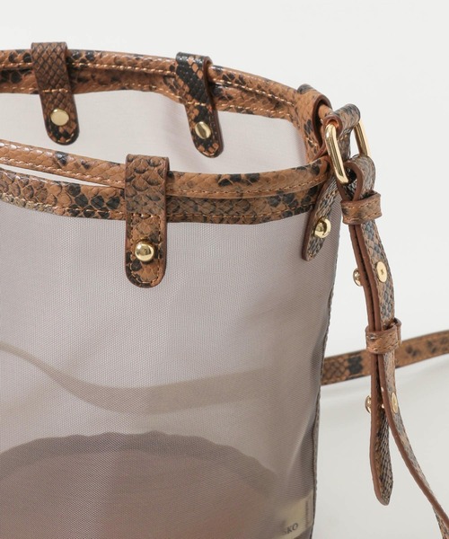 RODE SKO（ロデスコ）の「MARILU チュールバケツバッグ（ショルダーバッグ・レディース・アイボリー/ブラック/ブラウン・ONE）」の15枚目の写真