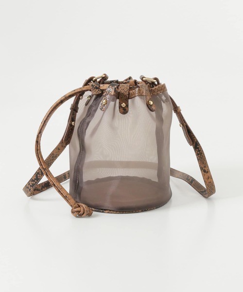 RODE SKO（ロデスコ）の「MARILU チュールバケツバッグ（ショルダーバッグ・レディース・アイボリー/ブラック/ブラウン・ONE）」の18枚目の写真