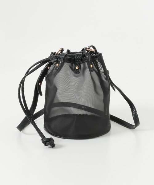 RODE SKO（ロデスコ）の「MARILU チュールバケツバッグ（ショルダーバッグ・レディース・アイボリー/ブラック/ブラウン・ONE）」の19枚目の写真