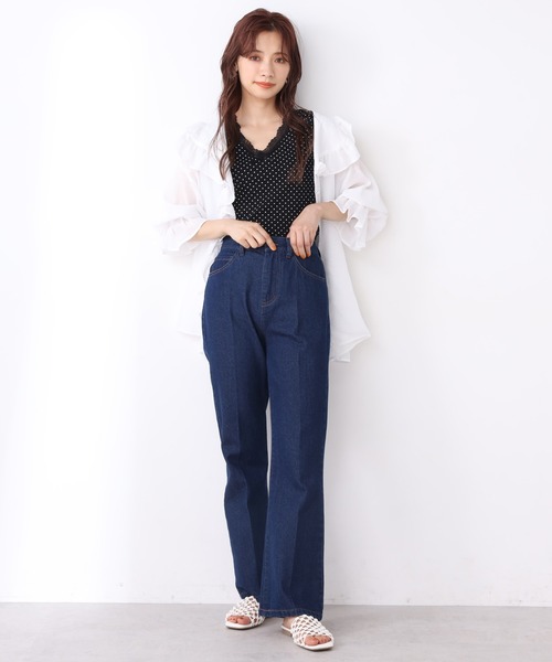 one after another NICE CLAUP（ワンアフターアナザーナイスクラップ）の「ドット柄レースタンクトップ（タンクトップ・レディース・ホワイト系その他/ブラック系その他/アイボリー/ブラック・FREE）」の17枚目の写真