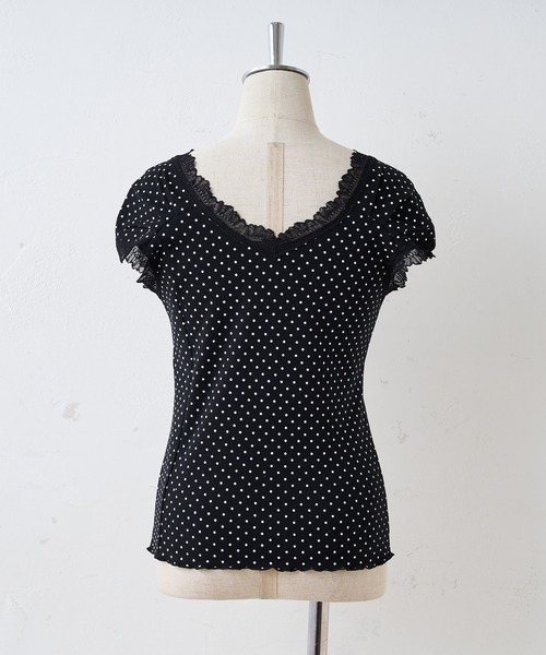 one after another NICE CLAUP（ワンアフターアナザーナイスクラップ）の「ドット柄レースタンクトップ（タンクトップ・レディース・ホワイト系その他/ブラック系その他/アイボリー/ブラック・FREE）」の13枚目の写真