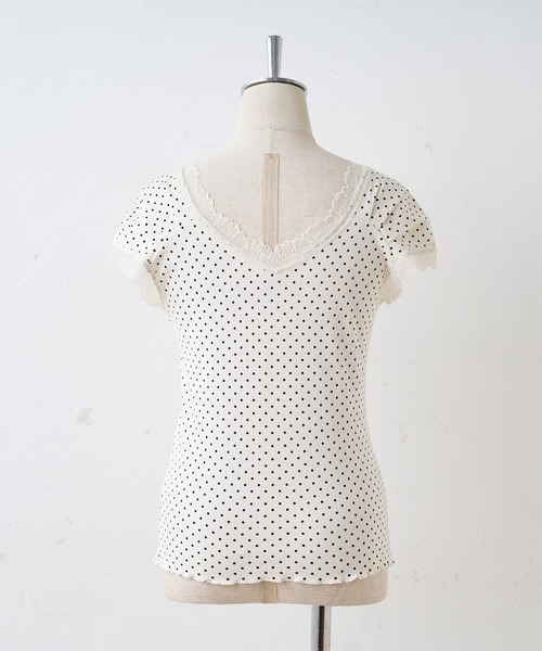 one after another NICE CLAUP（ワンアフターアナザーナイスクラップ）の「ドット柄レースタンクトップ（タンクトップ・レディース・ホワイト系その他/ブラック系その他/アイボリー/ブラック・FREE）」の15枚目の写真