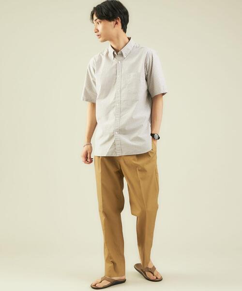 green label relaxing（グリーンレーベルリラクシング）の「OLT SC ロイヤルオックス ワイド 2プリーツ テーパード パンツ（チノパンツ・メンズ・オリーブ/マスタード/オフホワイト/ブラック・MEDIUM/SMALL/LARGE/X-LARGE）」の10枚目の写真