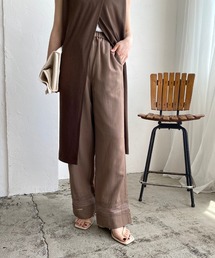 CAPRICIEUX LE'MAGE | レース切替リネンパンツ(その他パンツ)