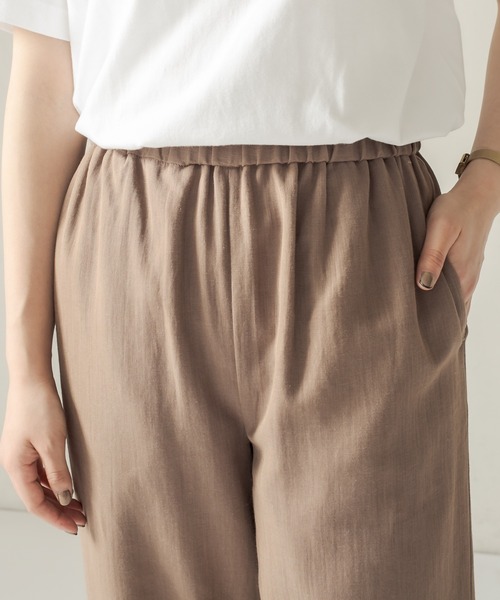 CAPRICIEUX LE'MAGE（カプリシューレマージュ）の「レース切替リネンパンツ（その他パンツ・レディース・ブラック/モカ・36/38）」の10枚目の写真