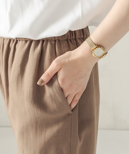 CAPRICIEUX LE'MAGE（カプリシューレマージュ）の「レース切替リネンパンツ（その他パンツ・レディース・ブラック/モカ・36/38）」の11枚目の写真