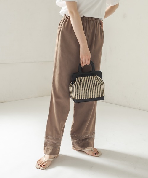 CAPRICIEUX LE'MAGE（カプリシューレマージュ）の「レース切替リネンパンツ（その他パンツ・レディース・ブラック/モカ・36/38）」の17枚目の写真