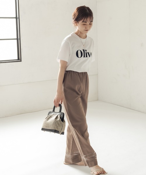 CAPRICIEUX LE'MAGE（カプリシューレマージュ）の「レース切替リネンパンツ（その他パンツ・レディース・ブラック/モカ・36/38）」の20枚目の写真