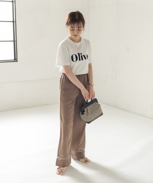 CAPRICIEUX LE'MAGE（カプリシューレマージュ）の「レース切替リネンパンツ（その他パンツ・レディース・ブラック/モカ・36/38）」の21枚目の写真