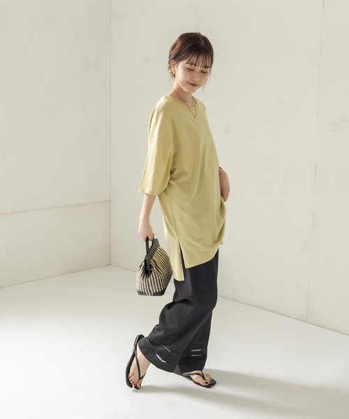 CAPRICIEUX LE'MAGE（カプリシューレマージュ）の「レース切替リネンパンツ（その他パンツ・レディース・ブラック/モカ・36/38）」の5枚目の写真