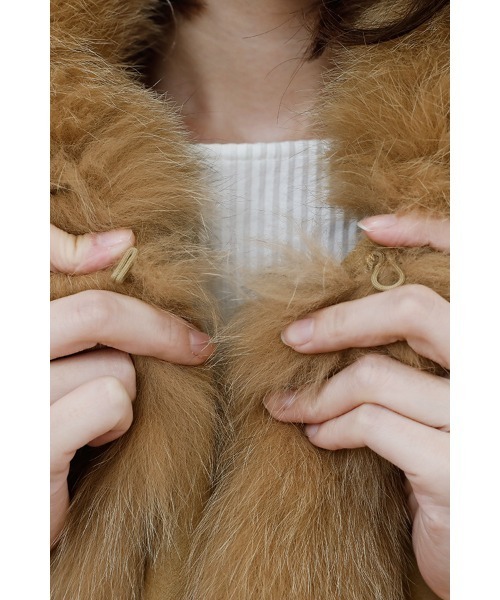 カシミヤフードファーケープ / 秋冬 結婚式対応 コート 冬（ポンチョ