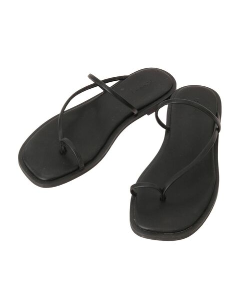 Ungrid（アングリッド）の「アシメフラットサンダル（サンダル・レディース・ブラック/オフホワイト・S/M/L）」の10枚目の写真