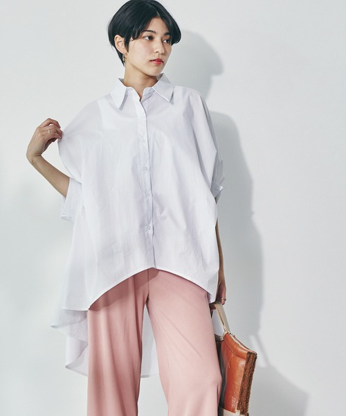 ECRIRE（エクリール）の「袖タックドルマンチュニック（チュニック・レディース・オフホワイト/ブルー/グリーン・フリー）」の7枚目の写真