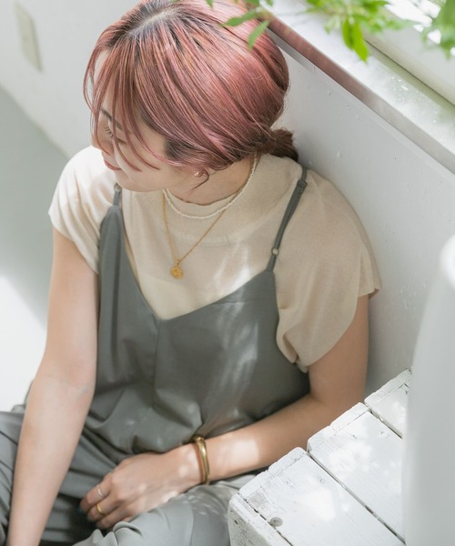 ITEMS URBANRESEARCH（アイテムズ アーバンリサーチ）の「フレンチスリーブニット（ニット/セーター・レディース・モカ/グリーン/グレー系その他/ブラック・FREE）」の3枚目の写真