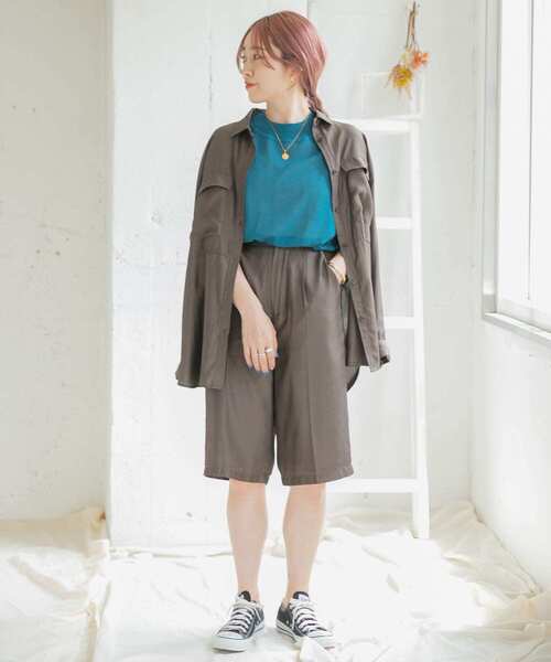 ITEMS URBANRESEARCH（アイテムズ アーバンリサーチ）の「フレンチスリーブニット（ニット/セーター・レディース・モカ/グリーン/グレー系その他/ブラック・FREE）」の7枚目の写真