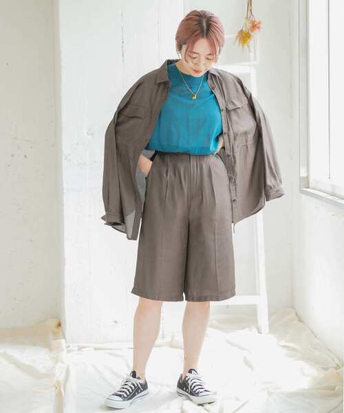 ITEMS URBANRESEARCH（アイテムズ アーバンリサーチ）の「フレンチスリーブニット（ニット/セーター・レディース・モカ/グリーン/グレー系その他/ブラック・FREE）」の8枚目の写真