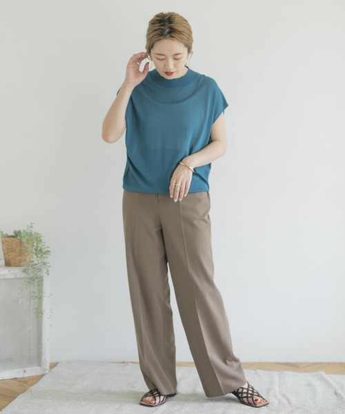 ITEMS URBANRESEARCH（アイテムズ アーバンリサーチ）の「フレンチスリーブニット（ニット/セーター・レディース・モカ/グリーン/グレー系その他/ブラック・FREE）」の12枚目の写真