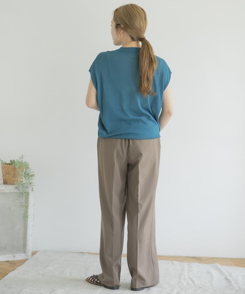 ITEMS URBANRESEARCH（アイテムズ アーバンリサーチ）の「フレンチスリーブニット（ニット/セーター・レディース・モカ/グリーン/グレー系その他/ブラック・FREE）」の13枚目の写真