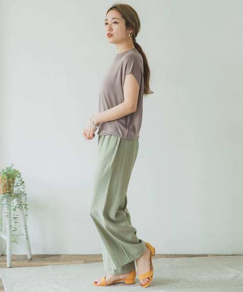 ITEMS URBANRESEARCH（アイテムズ アーバンリサーチ）の「フレンチスリーブニット（ニット/セーター・レディース・モカ/グリーン/グレー系その他/ブラック・FREE）」の18枚目の写真