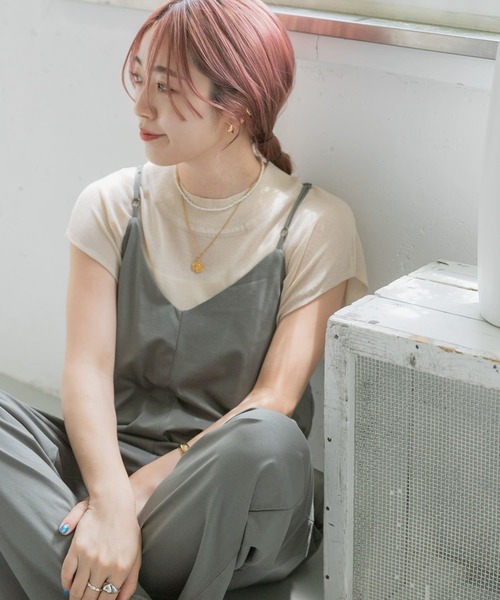 ITEMS URBANRESEARCH（アイテムズ アーバンリサーチ）の「フレンチスリーブニット（ニット/セーター・レディース・モカ/グリーン/グレー系その他/ブラック・FREE）」の20枚目の写真