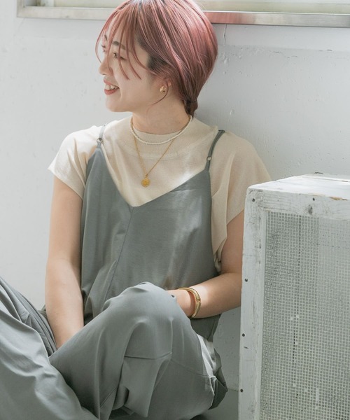 ITEMS URBANRESEARCH（アイテムズ アーバンリサーチ）の「フレンチスリーブニット（ニット/セーター・レディース・モカ/グリーン/グレー系その他/ブラック・FREE）」の21枚目の写真