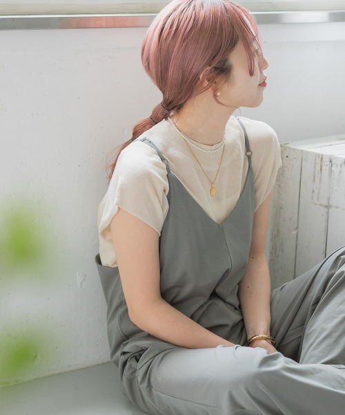 ITEMS URBANRESEARCH（アイテムズ アーバンリサーチ）の「フレンチスリーブニット（ニット/セーター・レディース・モカ/グリーン/グレー系その他/ブラック・FREE）」の22枚目の写真