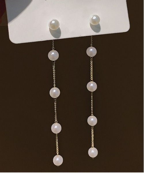 LAC-VERT(ラック・ヴェール)の「パールドロップピアス(ピアス(両耳用)・レディース・ゴールド・FREE)」の2枚目の写真