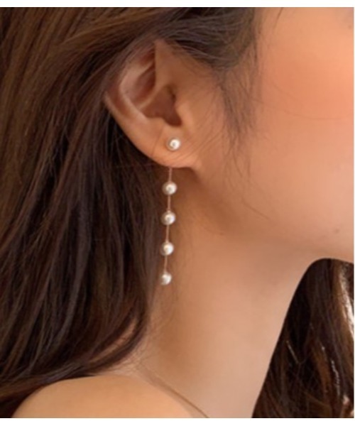 LAC-VERT(ラック・ヴェール)の「パールドロップピアス(ピアス(両耳用)・レディース・ゴールド・FREE)」の3枚目の写真