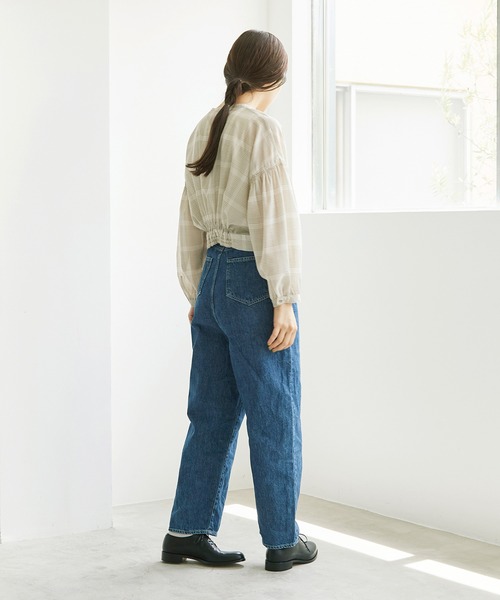 cardo fabrica(カルドファブリカ)の「.●W/Tグラフチェックショートギャザーブラウス(シャツ/ブラウス・レディース・キナリ/ブラック・FREE)」の17枚目の写真