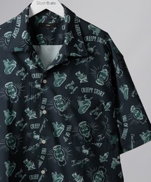 SlashDate（スラッシュデイト）の「総柄プリントとろみオープンカラー半袖シャツ（シャツ/ブラウス・メンズ）」