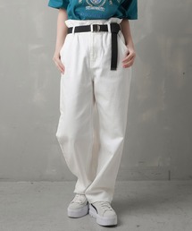 SPINNS | ガーターハイウエストデザイン ストレートパンツ(その他パンツ)