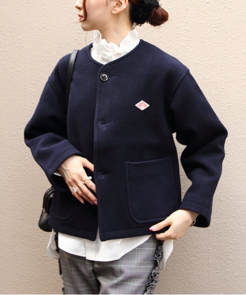【サマーセール】DANTON/ダントン　ウールカラーレスジャケット DANTON/ダントン ウールカラーレスジャケット COLLARLESS JACKET