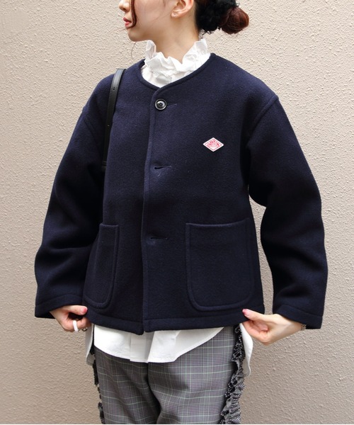 DANTON/ダントン ウールカラーレスジャケット COLLARLESS JACKET