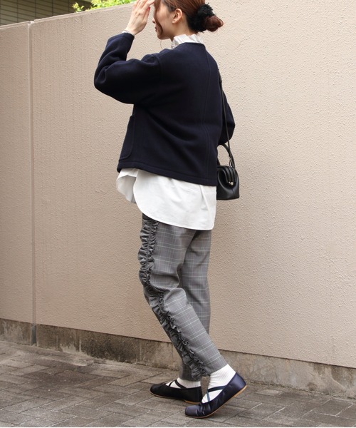 DANTON/ダントン ウールカラーレスジャケット COLLARLESS JACKET