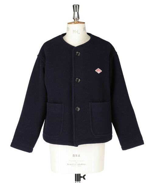 DANTON/ダントン ウールカラーレスジャケット COLLARLESS JACKET