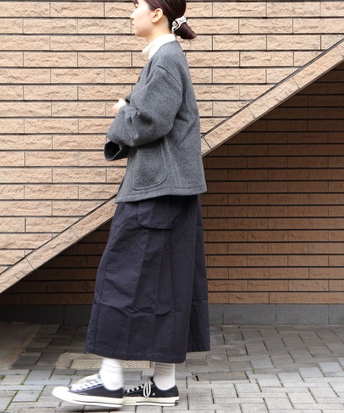 DANTON/ダントン ウールカラーレスジャケット COLLARLESS JACKET