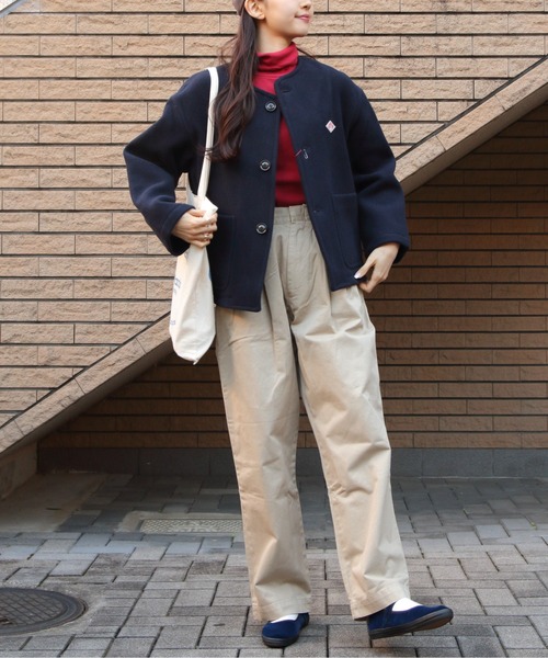 DANTON/ダントン ウールカラーレスジャケット COLLARLESS JACKET