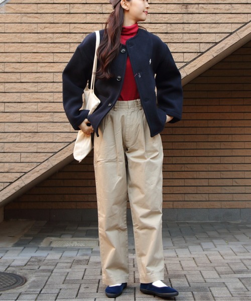 DANTON/ダントン ウールカラーレスジャケット COLLARLESS JACKET