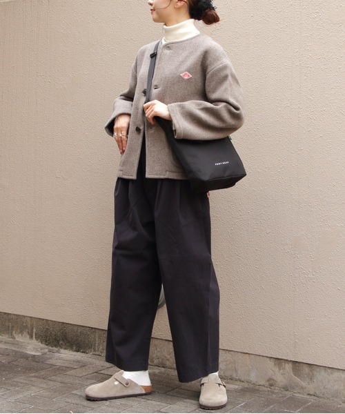 DANTON/ダントン ウールカラーレスジャケット COLLARLESS JACKET